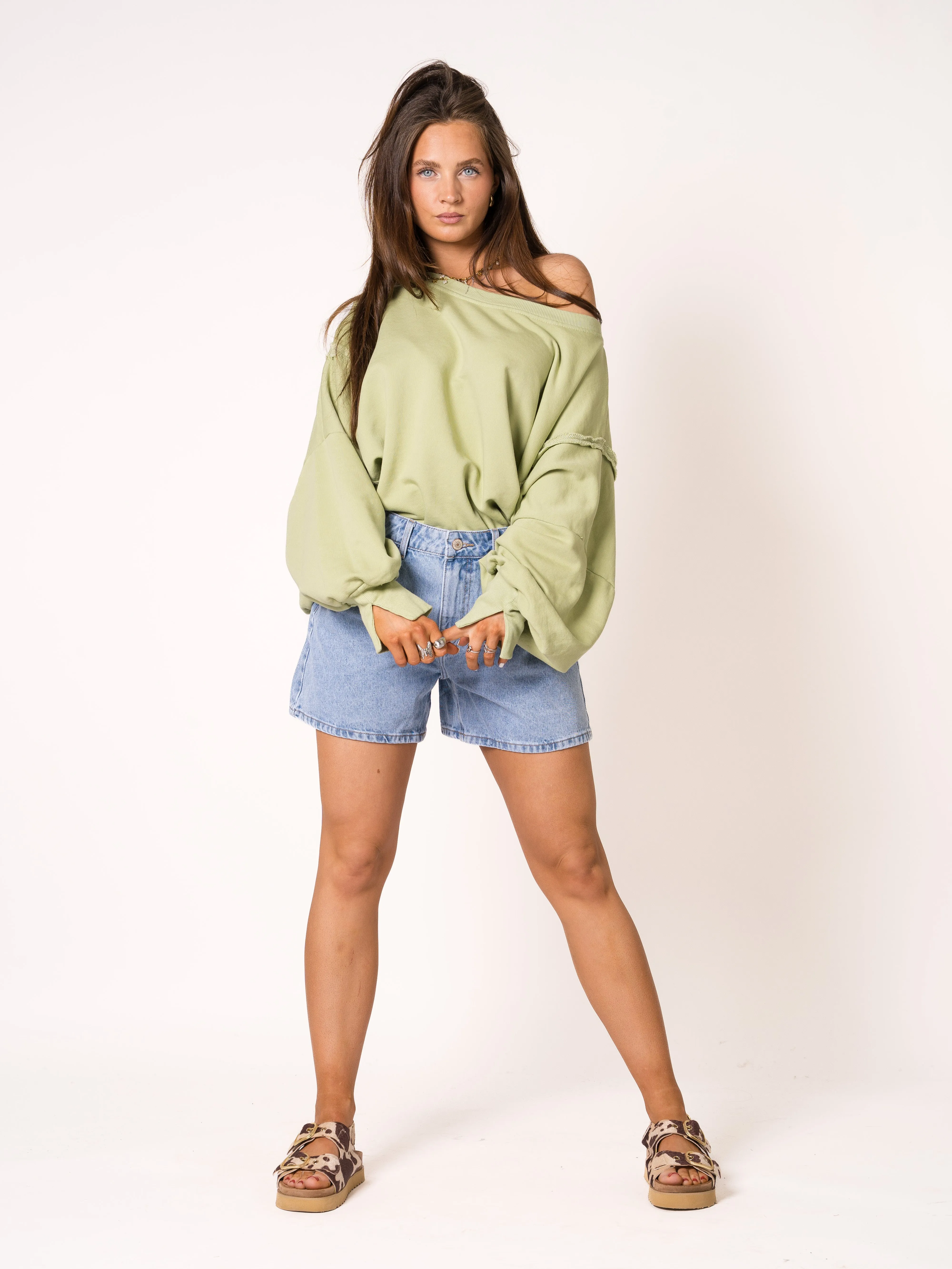 High Waist Denim Shorts