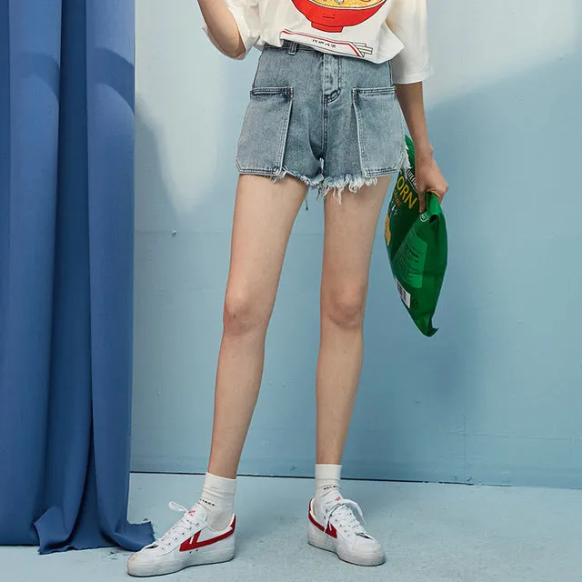 High Waist Denim Shorts