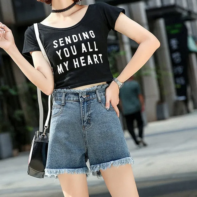 High Waist Mom Denim Shorts