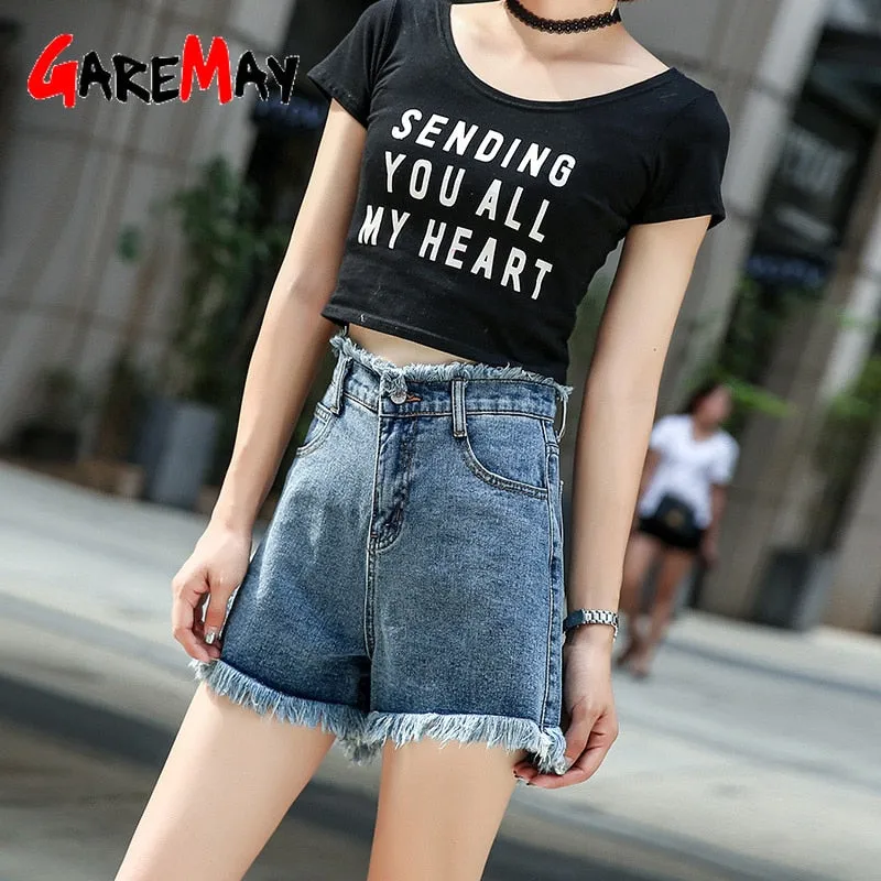 High Waist Mom Denim Shorts
