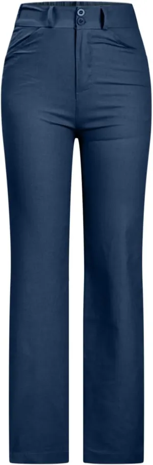 High Waist Pants for Women Business Casual Pants Regular Fit Stretch Pants Straight Leg Trousers with Pockets
