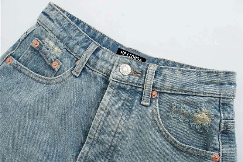 HIGH WAIST RIPPED SHORTS