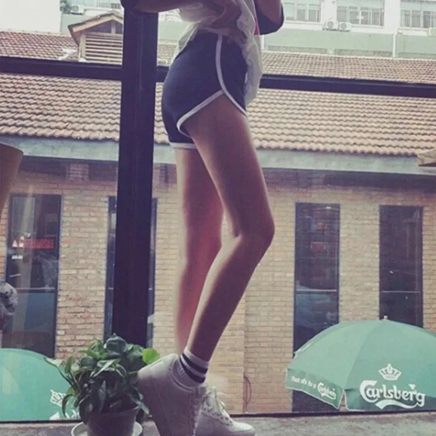 High Waist Stretch Casual Shorts