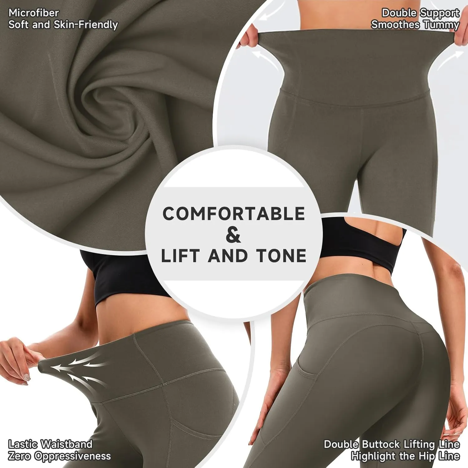 High Waisted Leggings for Women, 7/8 Full Length Buttery Soft Yoga Leggings