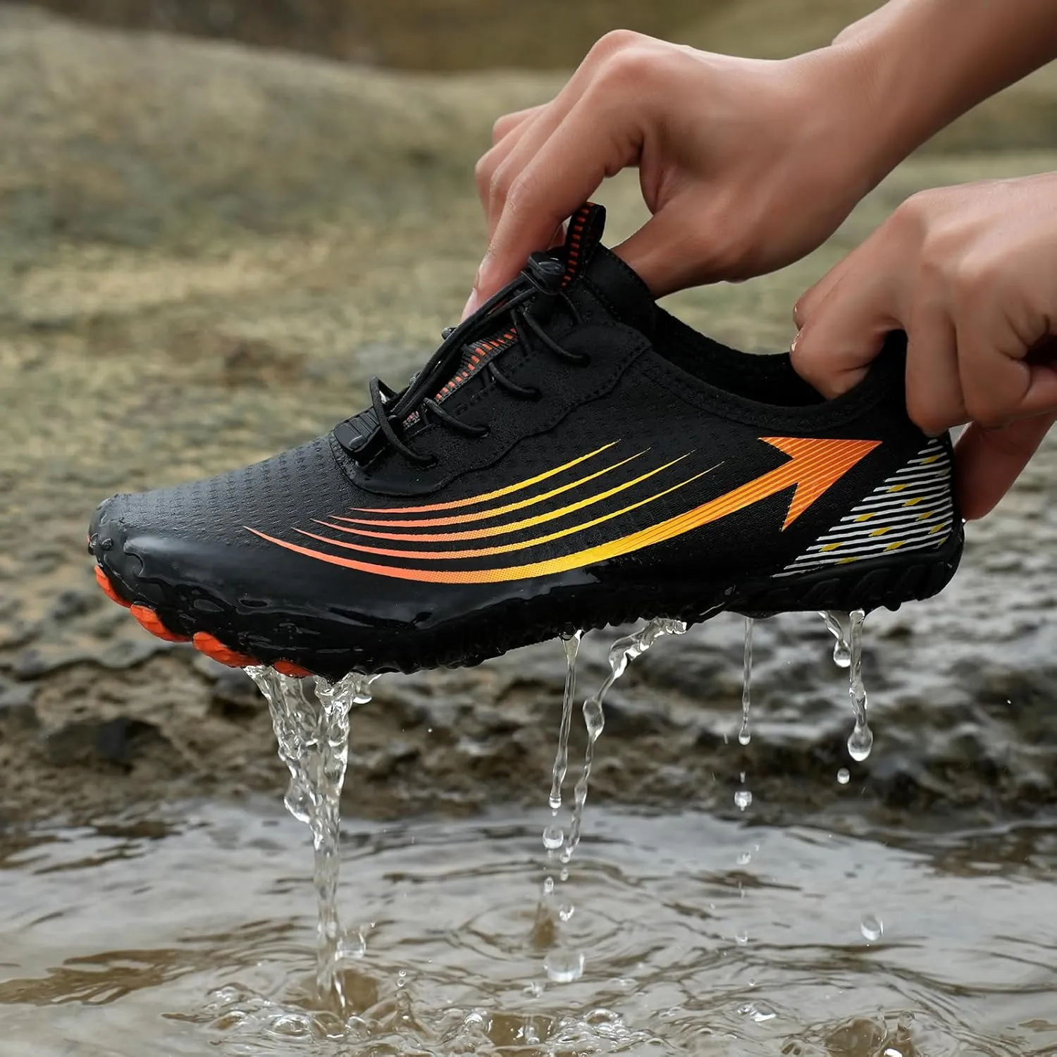 Hike Barefoot Footwear Womens Men Unisex Breathable & Non-Slip Athletic Wide Toe Water Shoes Hiking Swim Outdoor Beach Quick-Dry Aqua Pool Socks Surfing Exercise Adult Sock River Lake Kayaking