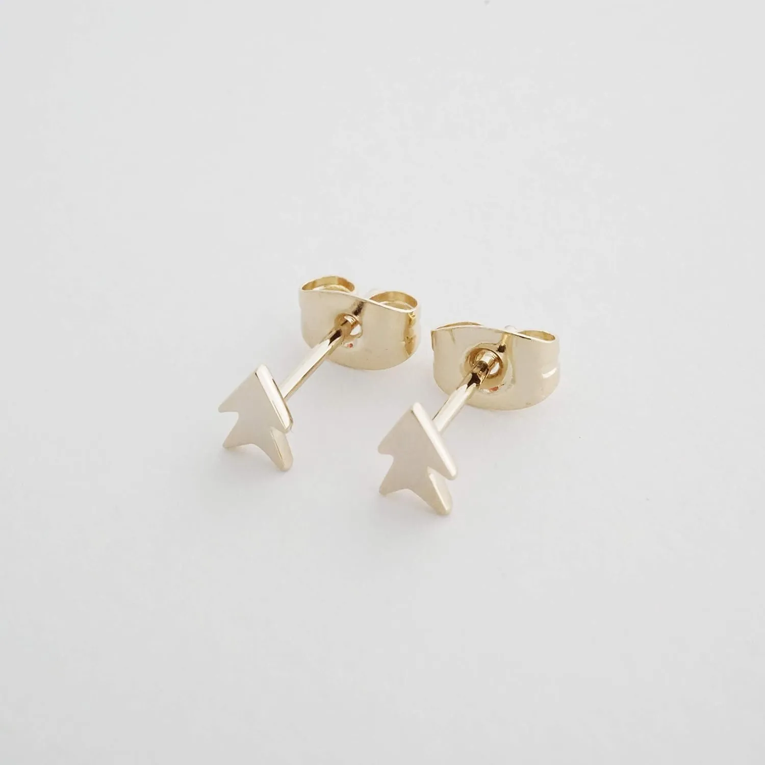 HONEYCAT Arrowhead Geo Star Stud Earrings in Gold, Rose Gold, or Silver | Minimalist, Delicate Jewelry