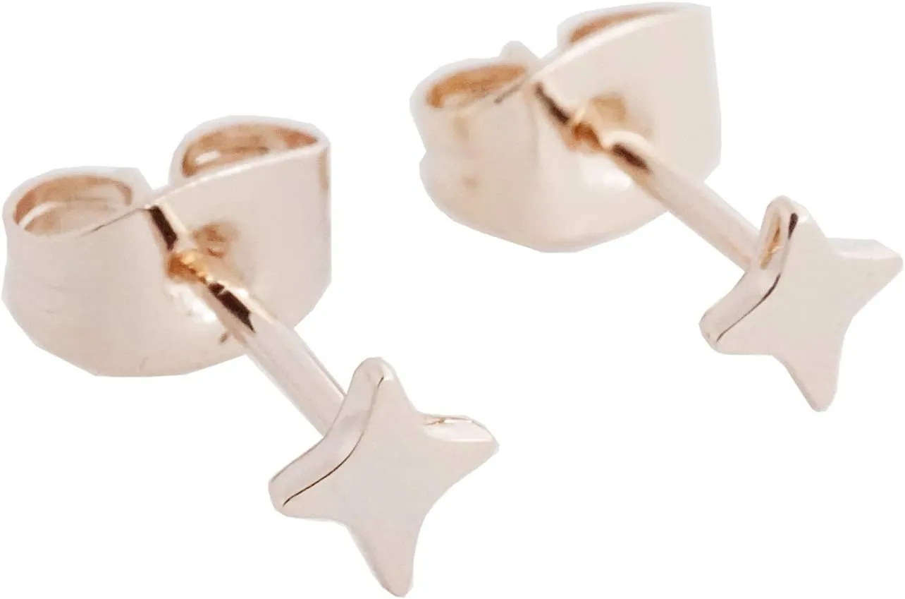 HONEYCAT Origami Starburst Stud Earrings in Gold, Rose Gold, or Silver | Minimalist, Delicate Jewelry