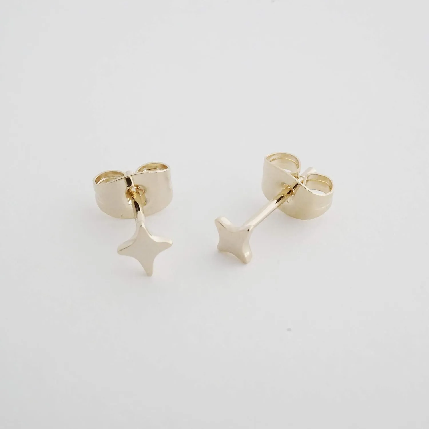 HONEYCAT Origami Starburst Stud Earrings in Gold, Rose Gold, or Silver | Minimalist, Delicate Jewelry