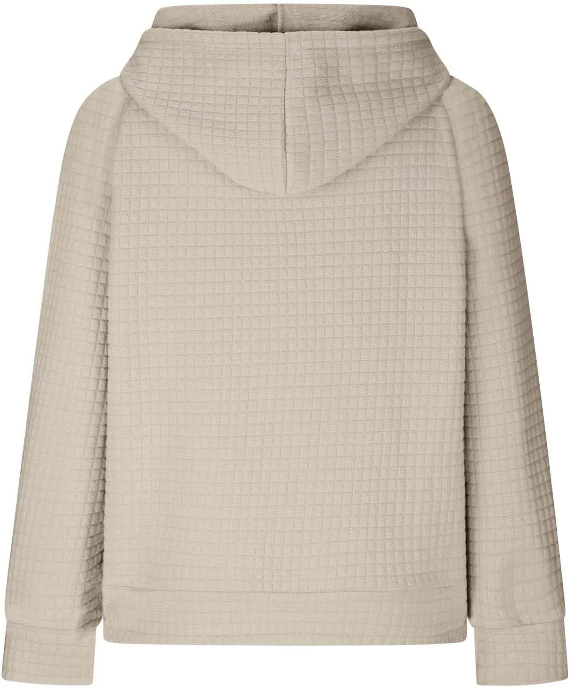 Hoodies for Women Long Sleeve Waffle Knit Sweatshirt Oversized Drawstring Hoodie Loose Hoodie Sweatshirt with Pocket