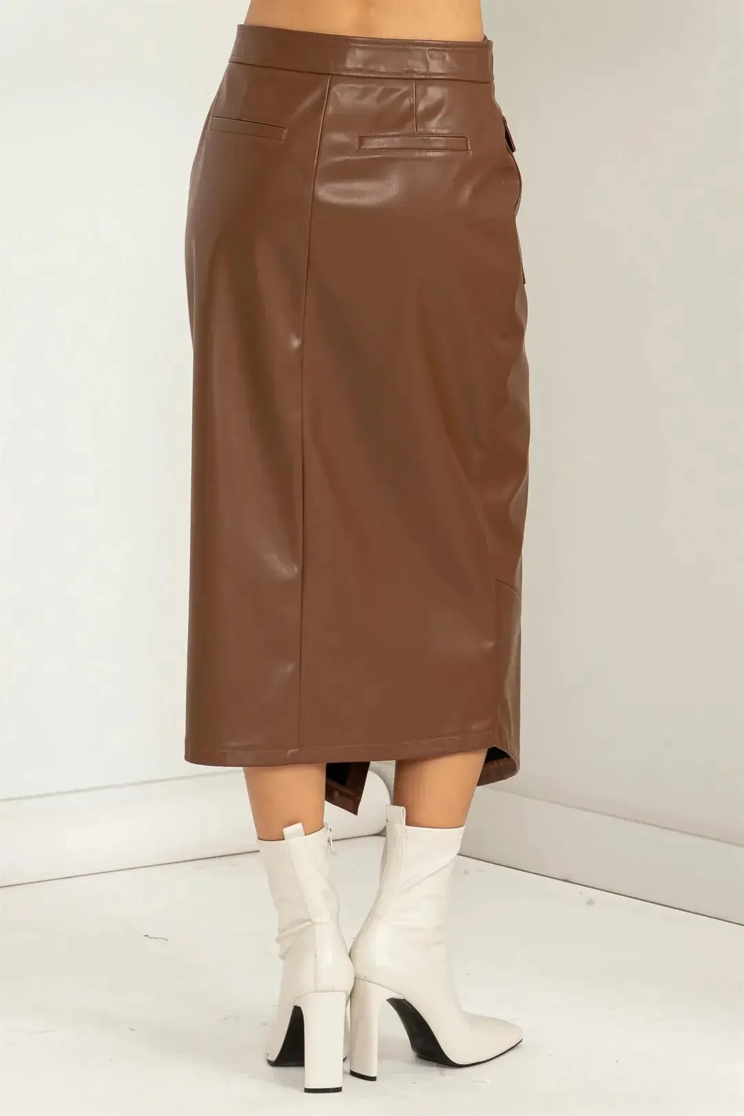 Hyfive Inc. Love Vibes High-Waisted Wrap Midi Skirt  Chic & Trendy Statement Piece