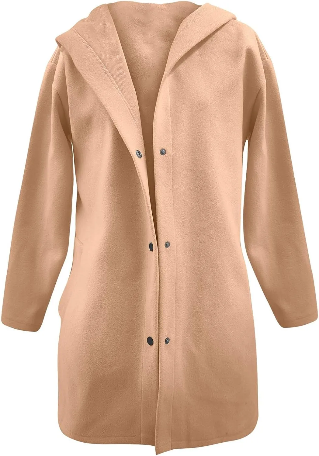Jackets for Women Casual Single Breasted Hooded Jacket Long Sleeve Trench Coat 2024 Trendy Quilted Shackets