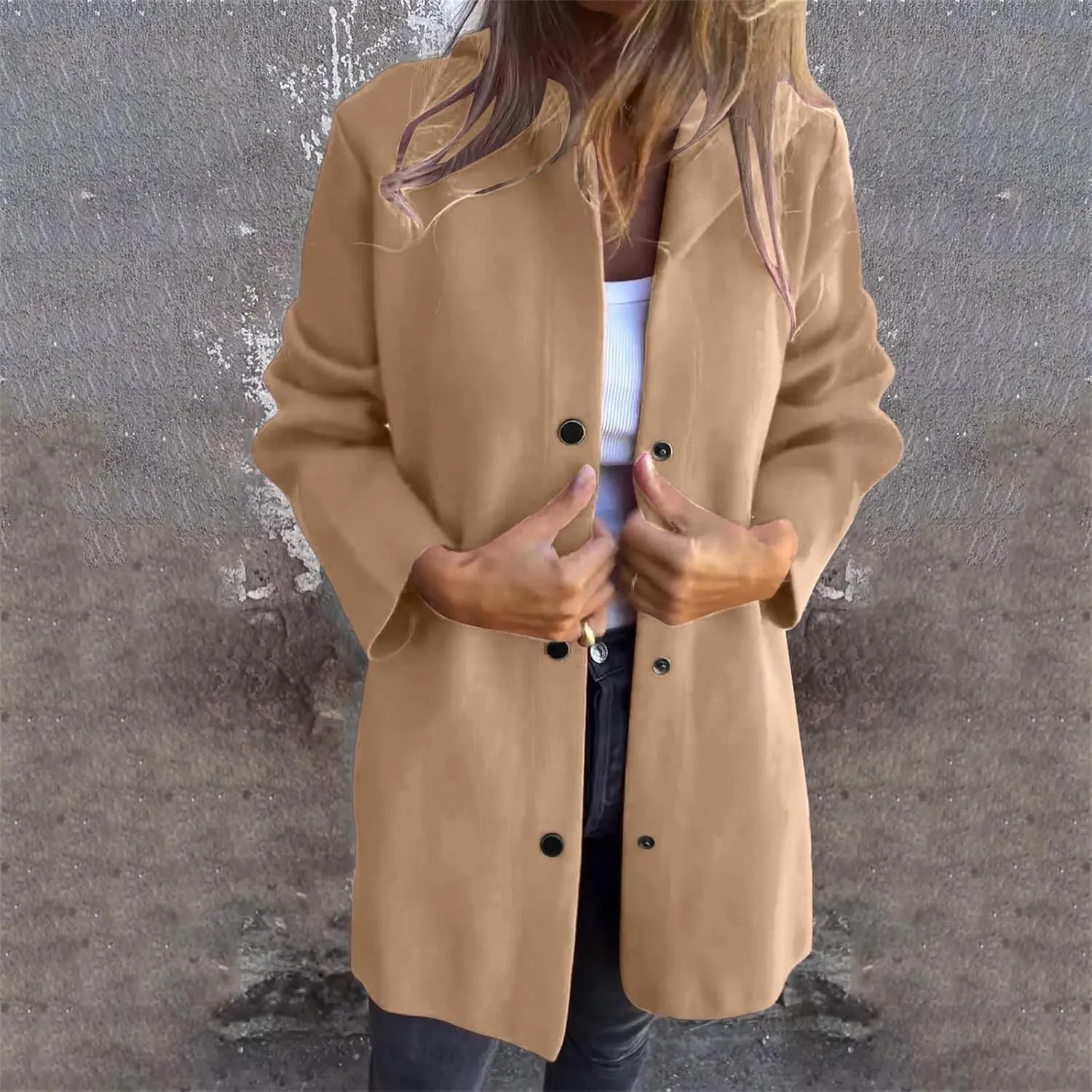 Jackets for Women Casual Single Breasted Hooded Jacket Long Sleeve Trench Coat 2024 Trendy Quilted Shackets