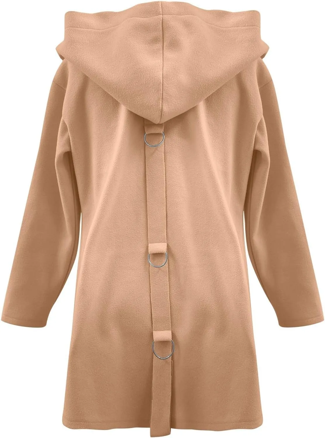 Jackets for Women Casual Single Breasted Hooded Jacket Long Sleeve Trench Coat 2024 Trendy Quilted Shackets