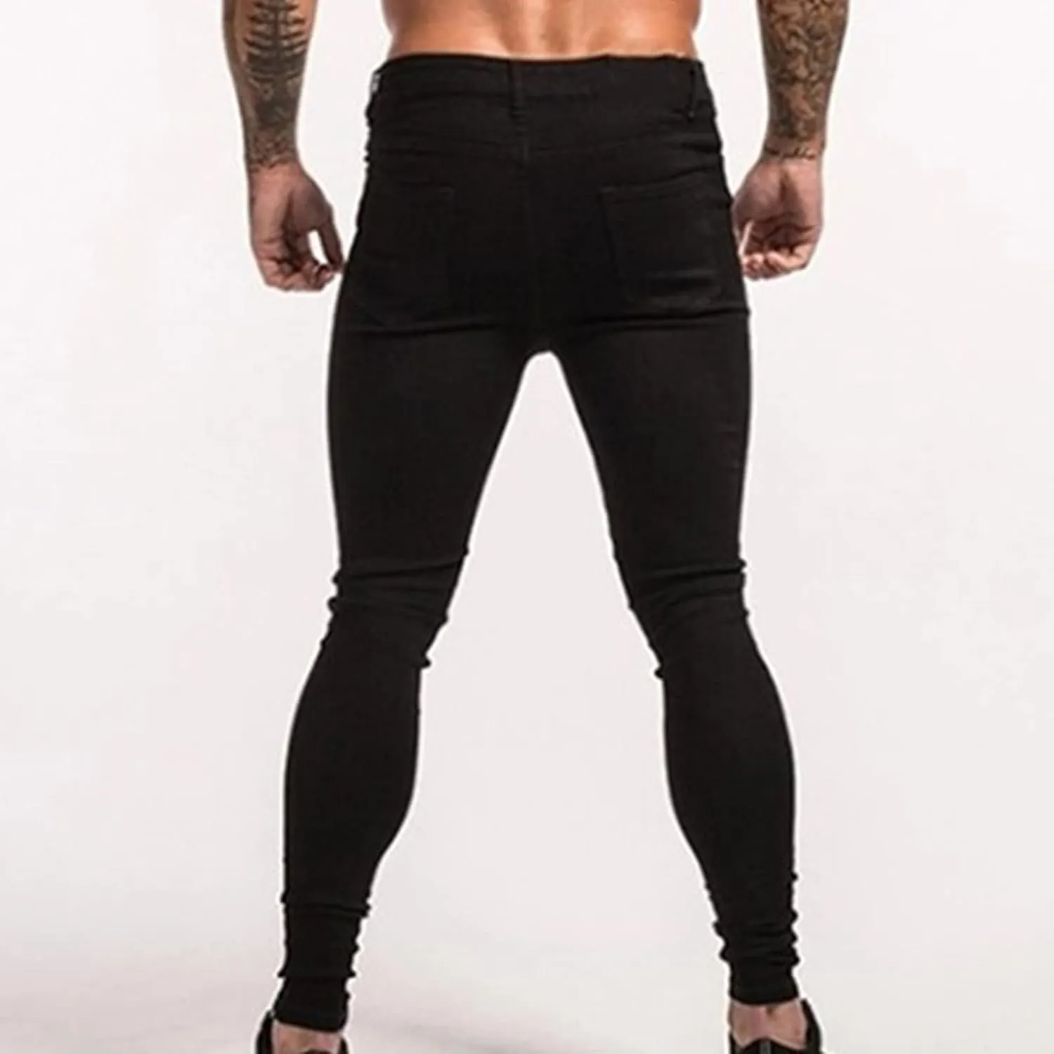 JEShifangjiusu Jeans for Men Slim Fit Denim Jeans Stretch Skinny Tapered Jean Pants Basic Casual Chino Trousers with Pockets