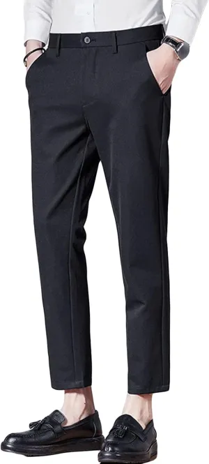 JEShifangjiusu Men's Slim-Fit Wrinkle-Resistant Chino Pant Flex Flat Front Straight Fit Pant Active Casual Pants Dress Pant