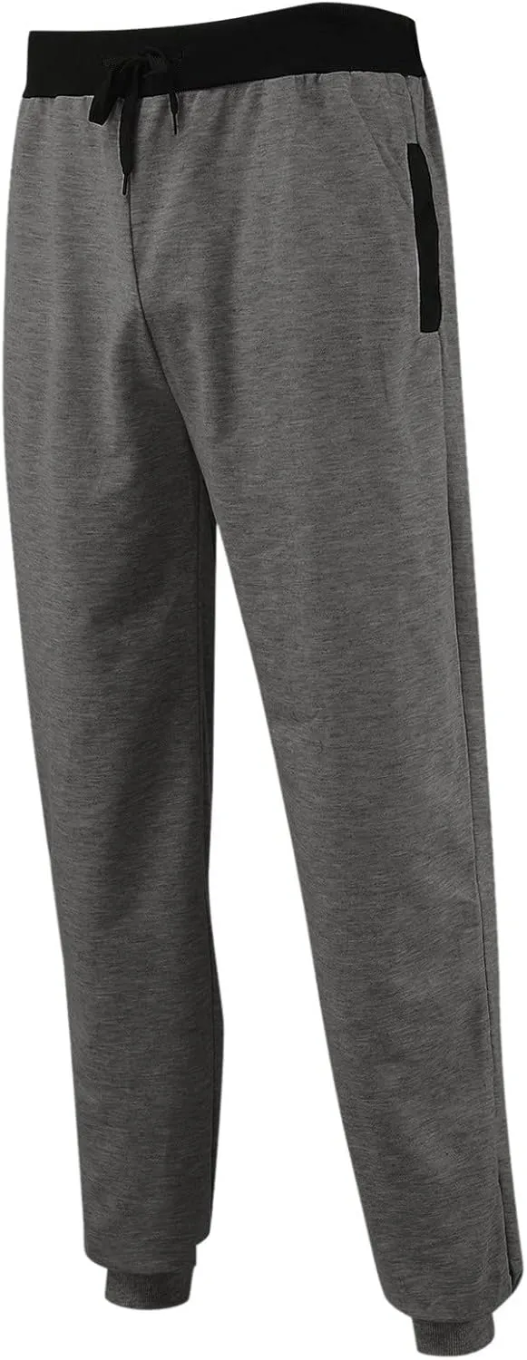 Joggers for Men Elastic Waist Baggy Plus Size Sweatpants Lightweight Stretch Workout Athletic Pants Casual Drawstring Trouser
