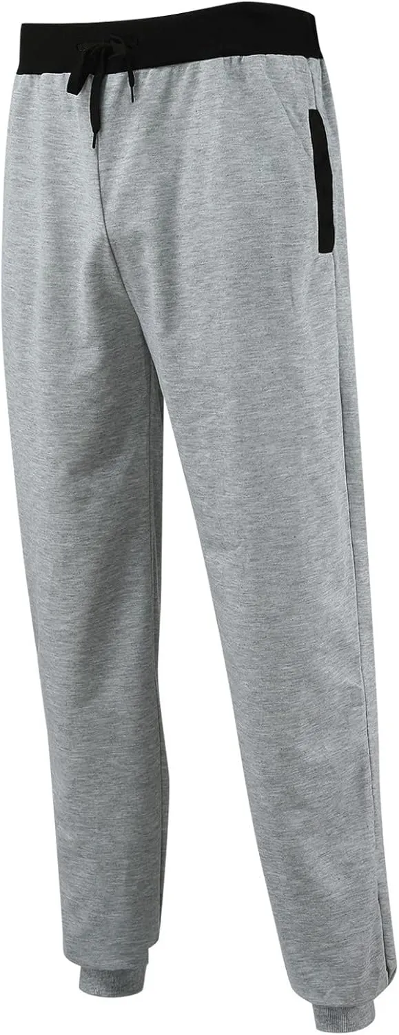 Joggers for Men Elastic Waist Baggy Plus Size Sweatpants Lightweight Stretch Workout Athletic Pants Casual Drawstring Trouser