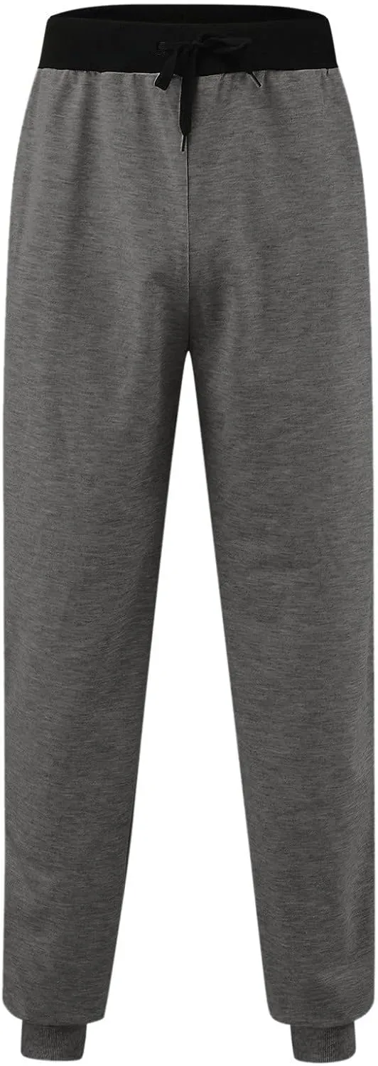 Joggers for Men Elastic Waist Baggy Plus Size Sweatpants Lightweight Stretch Workout Athletic Pants Casual Drawstring Trouser