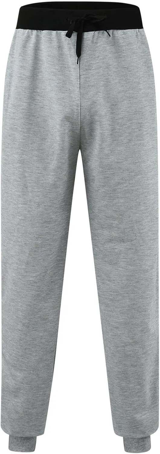 Joggers for Men Elastic Waist Baggy Plus Size Sweatpants Lightweight Stretch Workout Athletic Pants Casual Drawstring Trouser