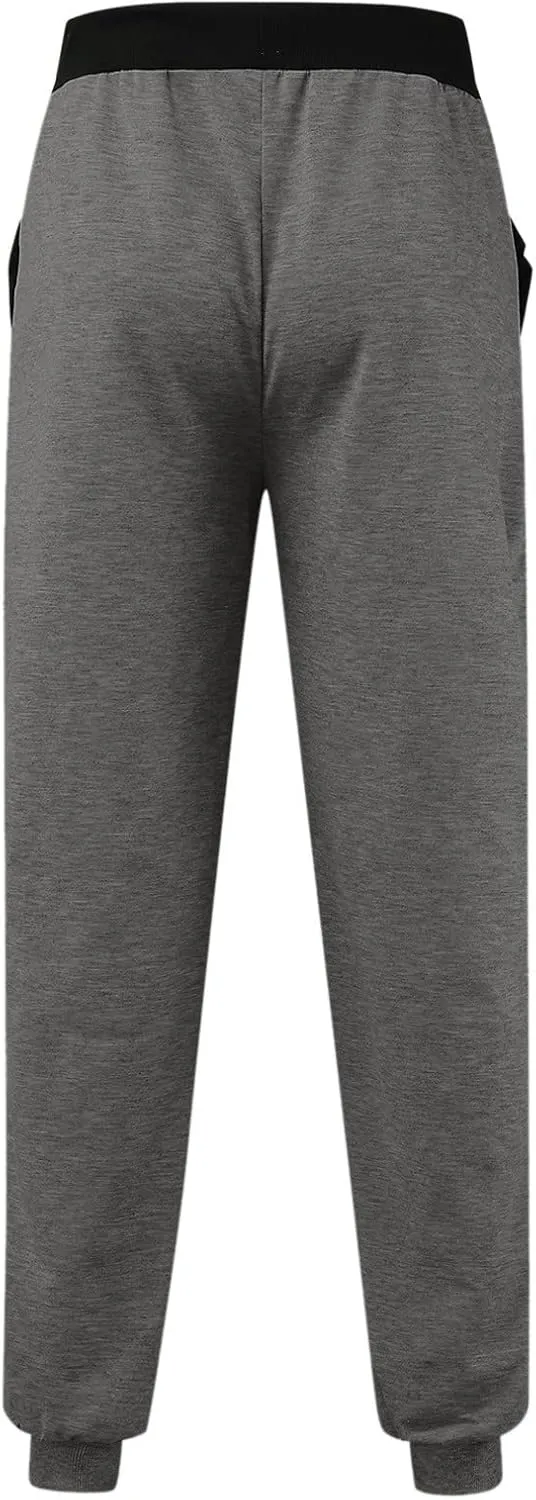 Joggers for Men Elastic Waist Baggy Plus Size Sweatpants Lightweight Stretch Workout Athletic Pants Casual Drawstring Trouser