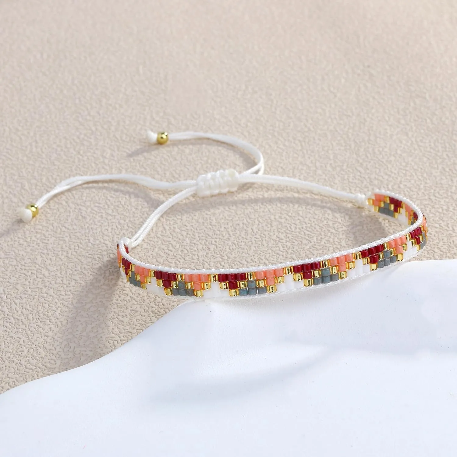 KELITCH Boho Miyuki Beads Bracelets Cuff Bangle Stackable Wrap Bracelets Women Handmade Friendship Bracelets Jewelry