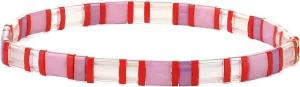 KELITCH Candy Colors Stretch Bracelets Handmade Tila Beaded Strand Bracelets Women Summer Beach Bracelets