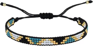 KELITCH Clear Miyuki Beaded Bracelets Handmade Friendship Strand Bracelets Charm Adjustment Bracelets Jewelry For Women