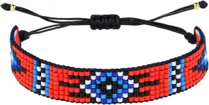 KELITCH Colorful Miyuki Beaded Bracelets Wax Rope Wrap Bracelets Delicated Handmade Friendship Bracelets