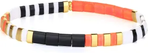 KELITCH Colorful Tila Beads Bracelets Miyuki Stackable Strand Stretch Bracelets Mixed Friendship Bracelets - 9N