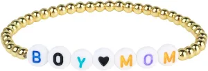 KELITCH Gold Beads Stretch Bracelets Colorful Miyuki Friendship Bracelets Handmade Beach Bracelets Bangle