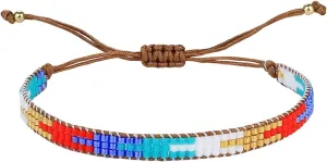 KELITCH Rainbow Miyuki Beaded Bracelets Charm Adjustment Wrap Bracelets Women Friendship Handmade Bracelets Jewelry