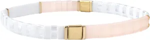 KELITCH Women Friendship Bangle Bracelets Stack Tila Beads Stretch Bracelets Adjustable Boho Bracelets - 10B