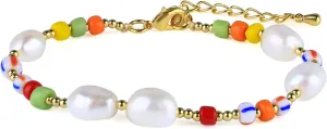 KELITCH Women Friendship Bracelets Miyuki Beads Bracelets Boho Shell Pearl Beads Strand Bracelets