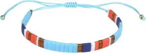 KELITCH Women Tila Strand Bracelets Colorful Friendship Bracelets Boho Ethnic Bracelets Jewelry - Blue