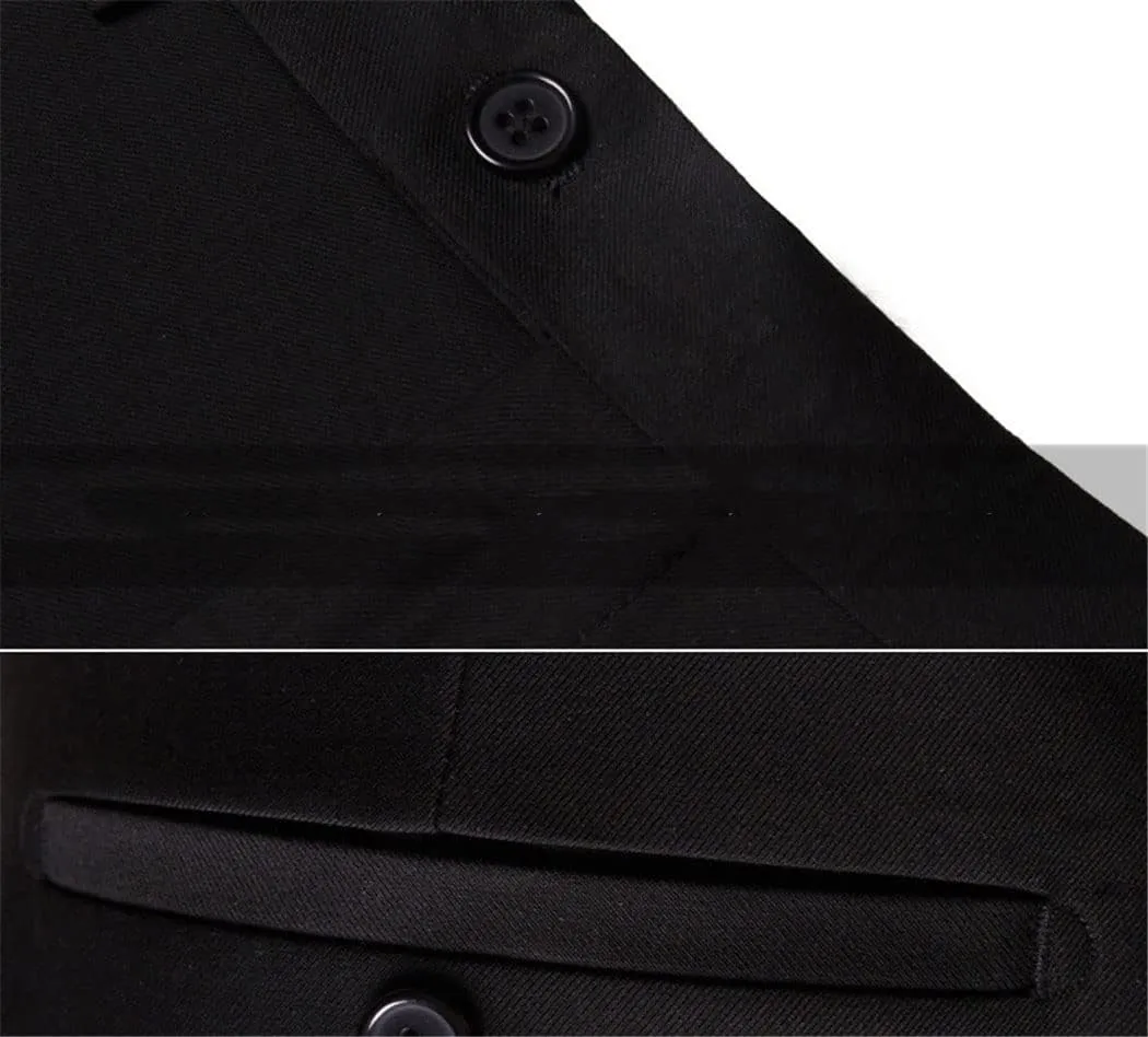keusyoi Men Solid Color Suit Pants Business Slim Fit Dress Office Trousers Male Dress Formal Casual Suit Pants