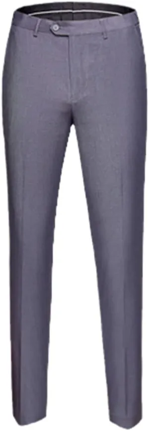 keusyoi Men Solid Color Suit Pants Business Slim Fit Dress Office Trousers Male Dress Formal Casual Suit Pants