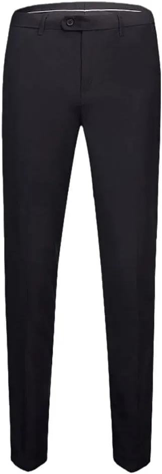keusyoi Men Solid Color Suit Pants Business Slim Fit Dress Office Trousers Male Dress Formal Casual Suit Pants