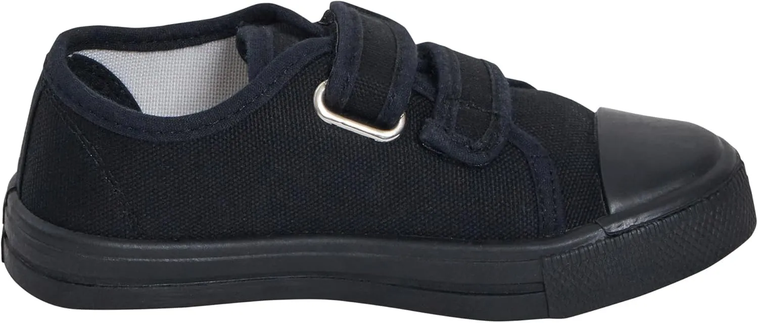 Kids Canvas Shoes Boys Trainers Girls Pumps Unisex Easy Fasten Plimsolls Casual Shoes
