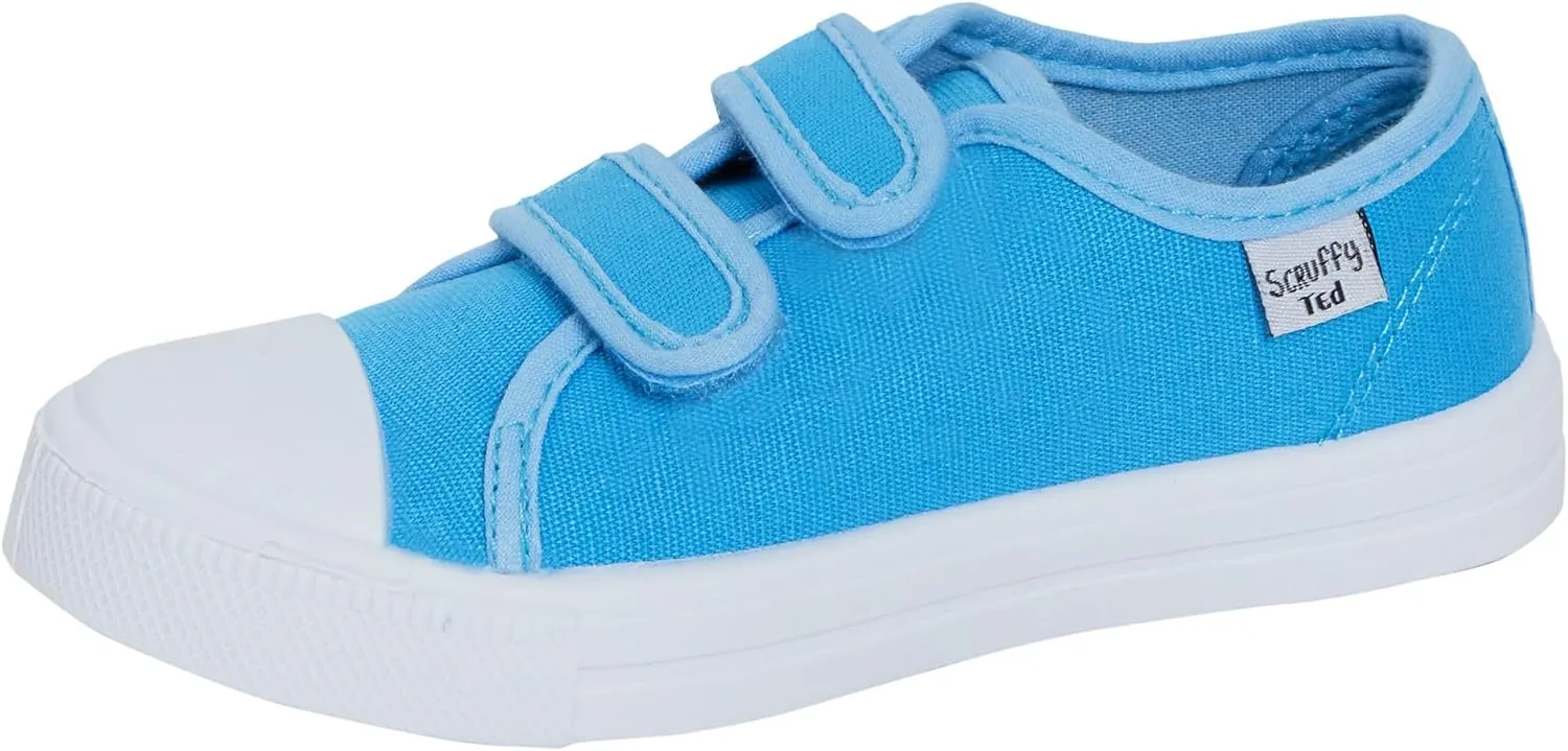 Kids Canvas Shoes Boys Trainers Girls Pumps Unisex Easy Fasten Plimsolls Casual Shoes