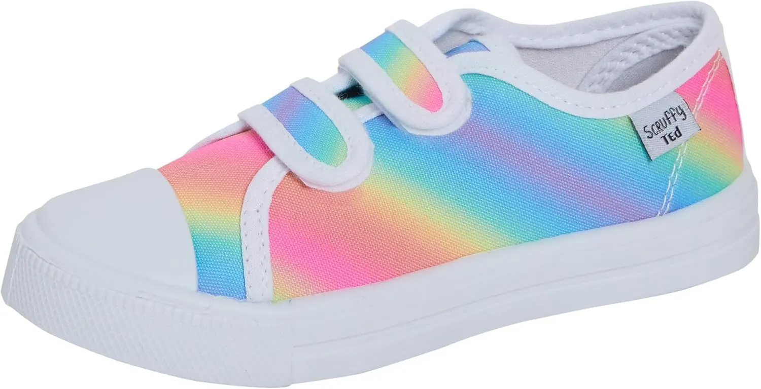 Kids Canvas Shoes Boys Trainers Girls Pumps Unisex Easy Fasten Plimsolls Casual Shoes