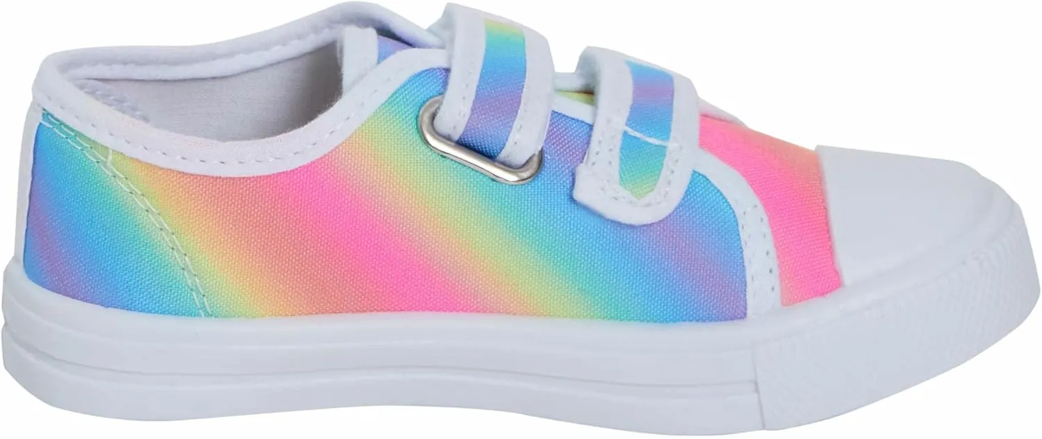 Kids Canvas Shoes Boys Trainers Girls Pumps Unisex Easy Fasten Plimsolls Casual Shoes