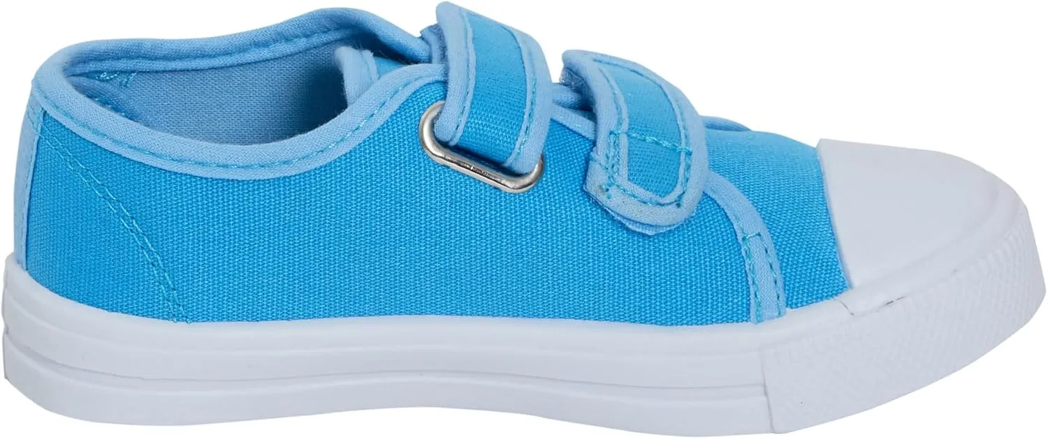 Kids Canvas Shoes Boys Trainers Girls Pumps Unisex Easy Fasten Plimsolls Casual Shoes