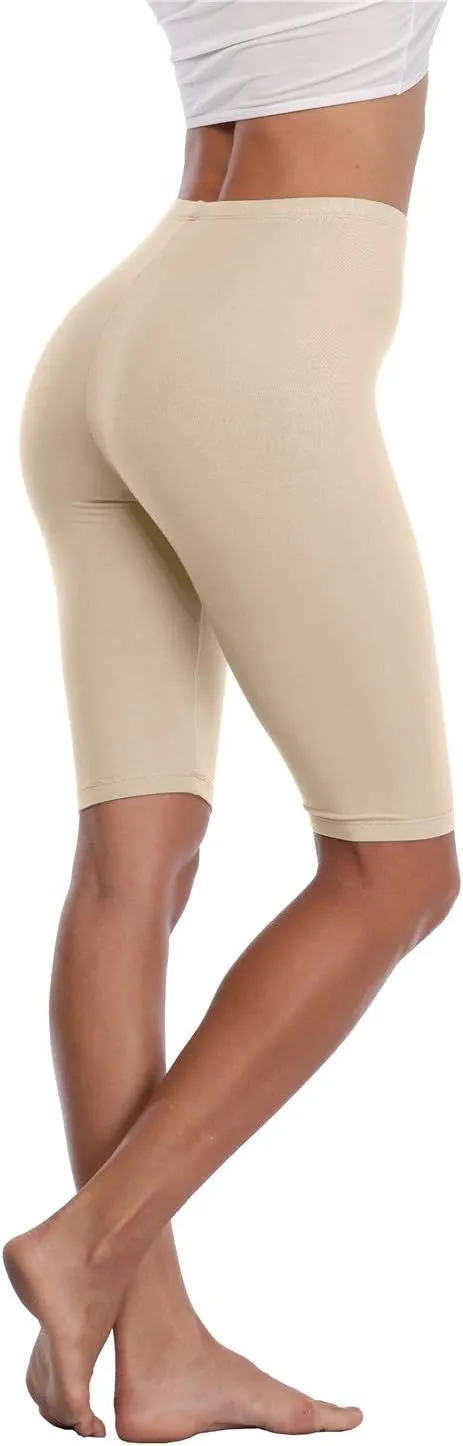 Kotii Women's Buttery Soft Short Leggings Modal Cotton Shorts Under Dresses Leggings Pants