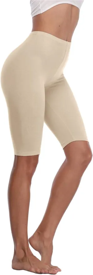 Kotii Women's Buttery Soft Short Leggings Modal Cotton Shorts Under Dresses Leggings Pants
