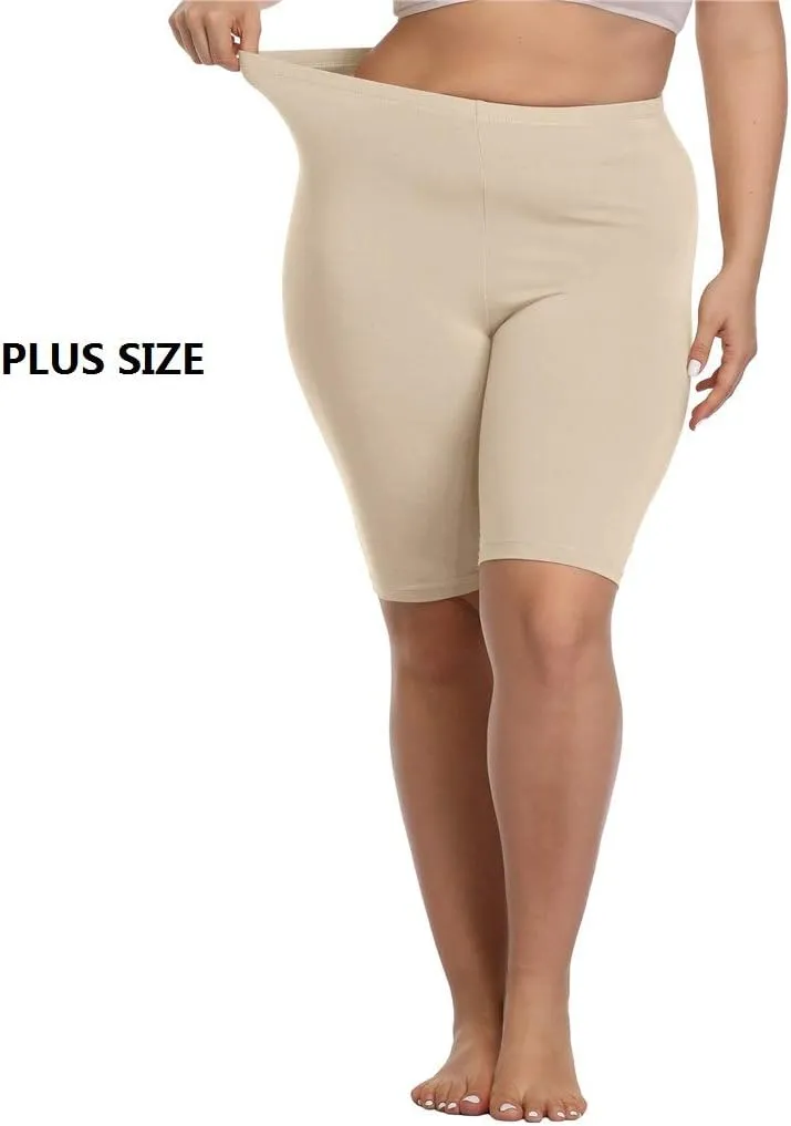 Kotii Women's Buttery Soft Short Leggings Modal Cotton Shorts Under Dresses Leggings Pants