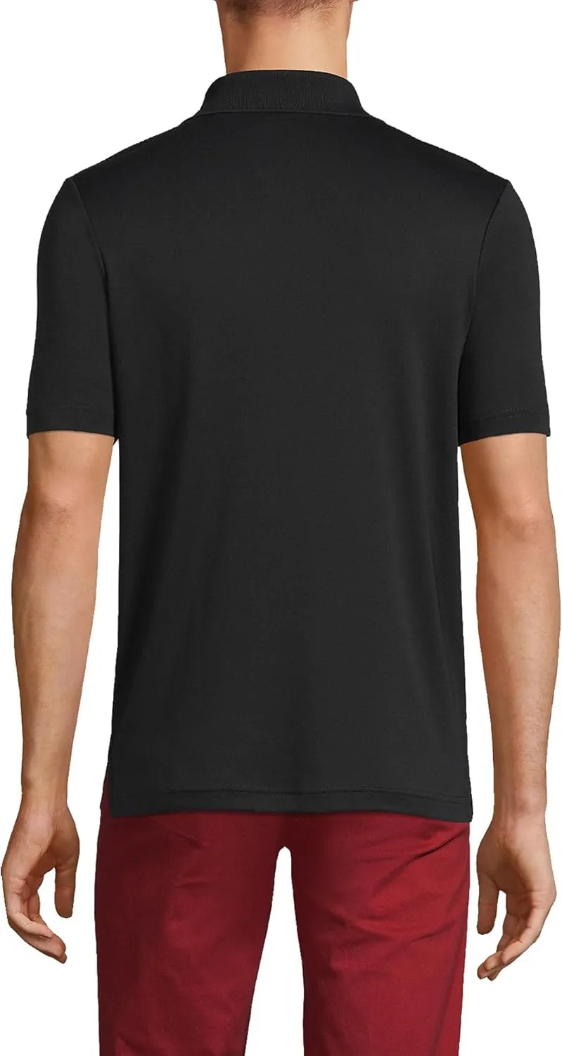 Lands' End Men's Short Sleeve American-Grown Supima Cotton Polo Shirt with Pocket