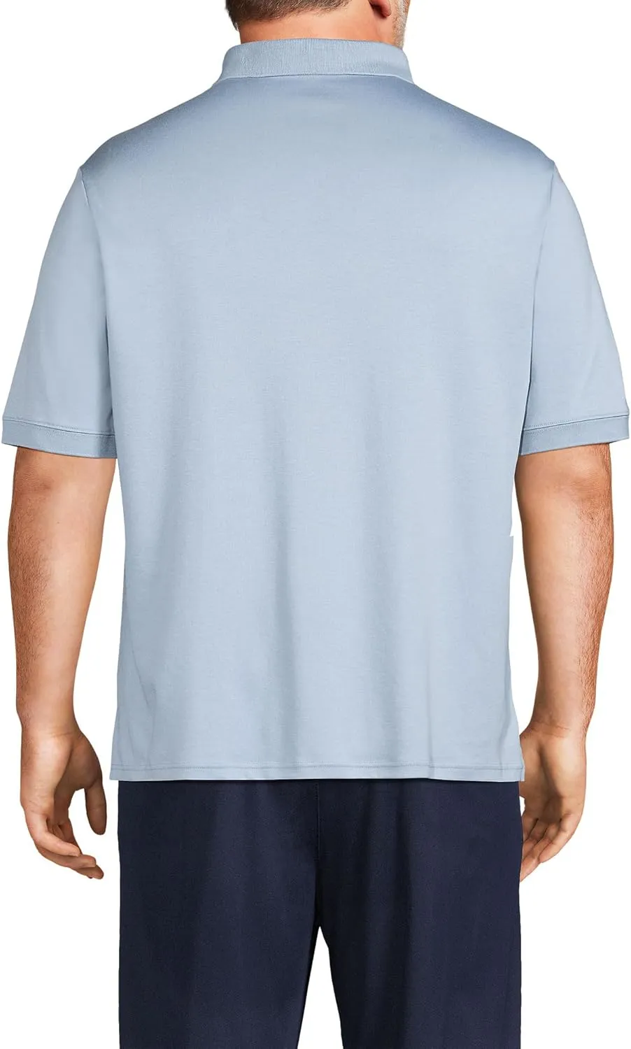 Lands' End Men's Short Sleeve American-Grown Supima Cotton Polo Shirt