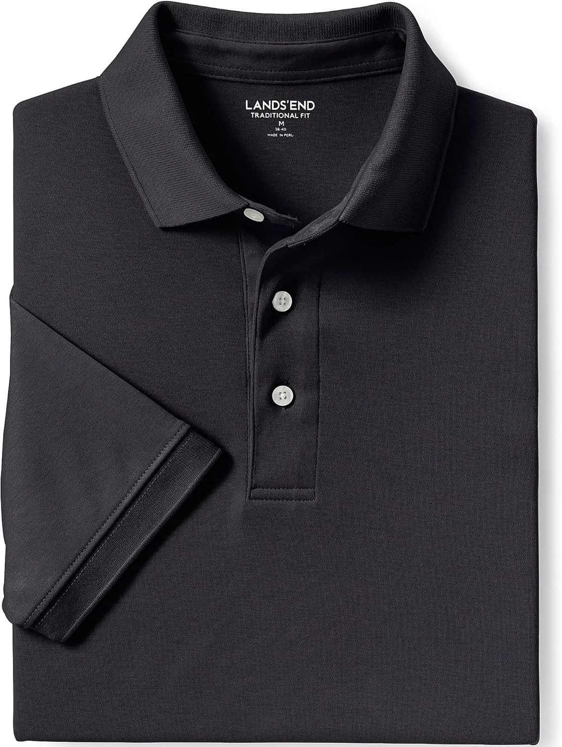 Lands' End Men's Short Sleeve American-Grown Supima Cotton Polo Shirt