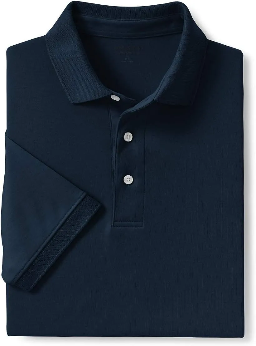 Lands' End Men's Short Sleeve American-Grown Supima Cotton Polo Shirt