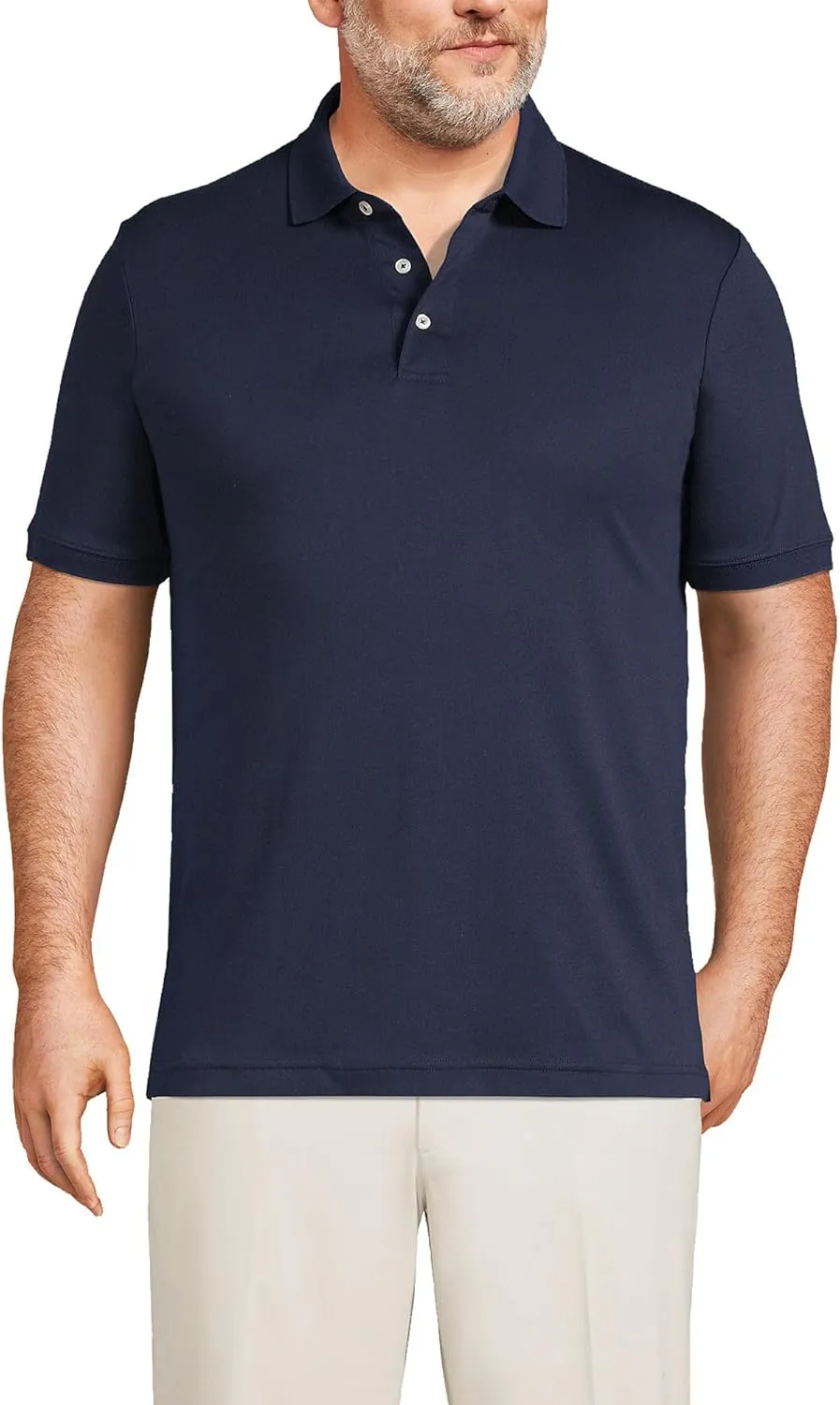 Lands' End Men's Short Sleeve American-Grown Supima Cotton Polo Shirt